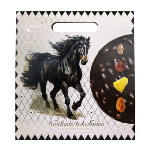 Juodasis šokoladas (55 %) su riešutais ir vaisiais, 300 g